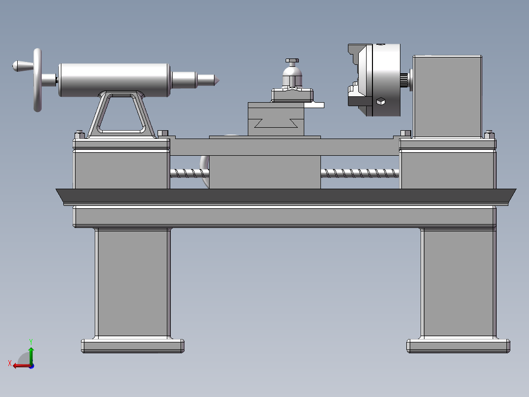 492精密车床后视图
