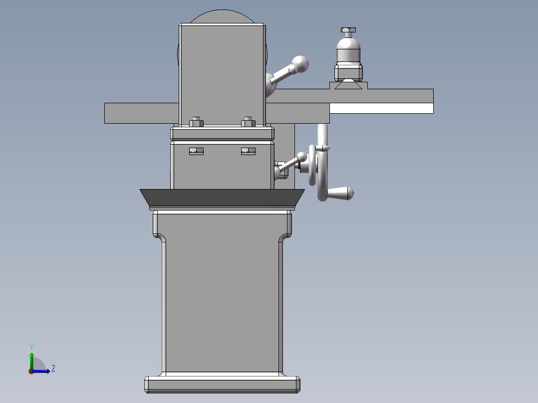 492精密车床左视图