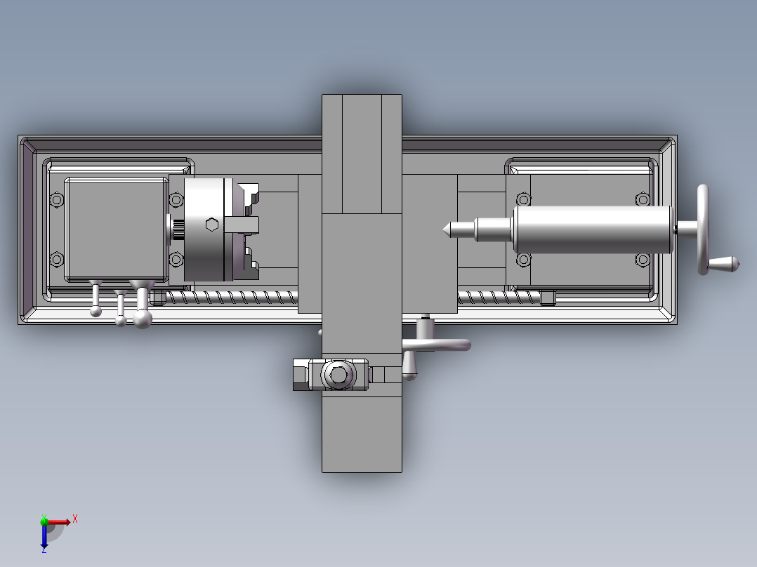 492精密车床俯视图