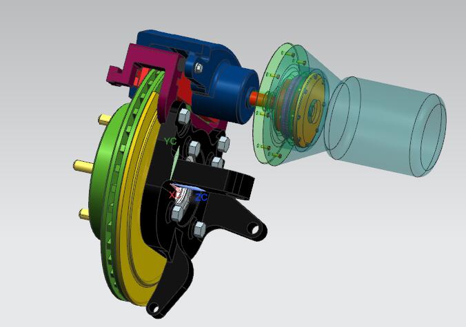 cv6微型汽车电子机械制动器设计【含三维UG+11张CAD图和文档】