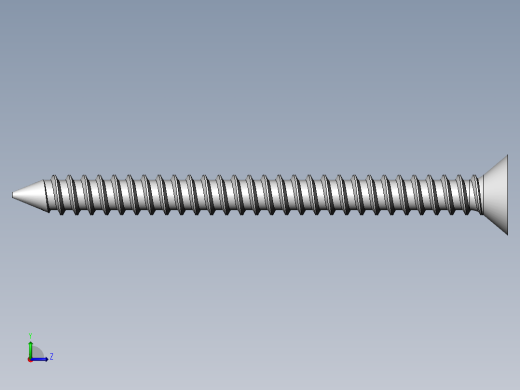 m3-13-to-40-沉头自攻螺丝-Screw M3 x 35 for Wood.SLDPRT左视缩略图