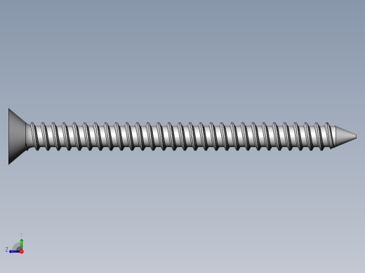 m3-13-to-40-沉头自攻螺丝-Screw M3 x 35 for Wood.SLDPRT右视缩略图