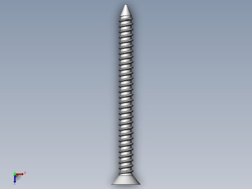 m3-13-to-40-沉头自攻螺丝-Screw M3 x 35 for Wood.SLDPRT俯视缩略图