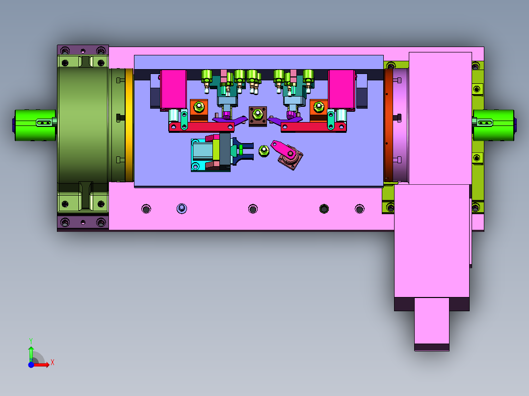 易于安装的进气歧管工装前视图