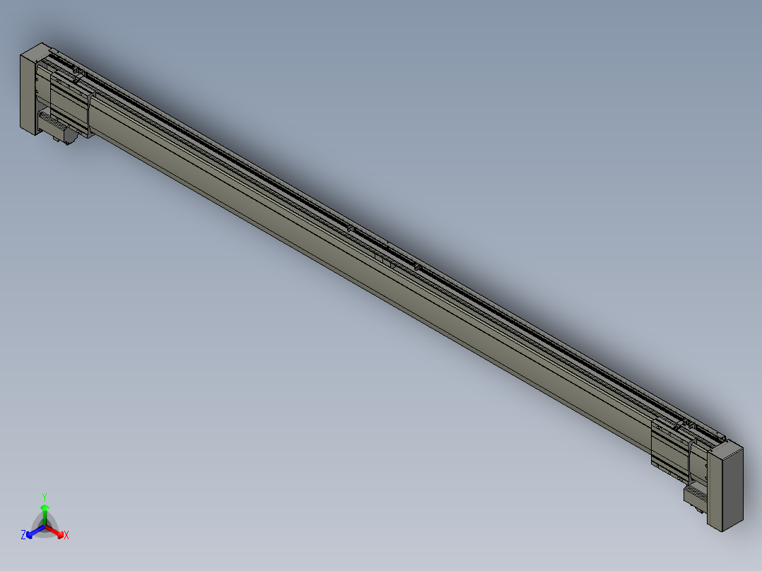 威洛博双电机滑台-VF14D2-S1000-BLR-P40-C6正等轴测图