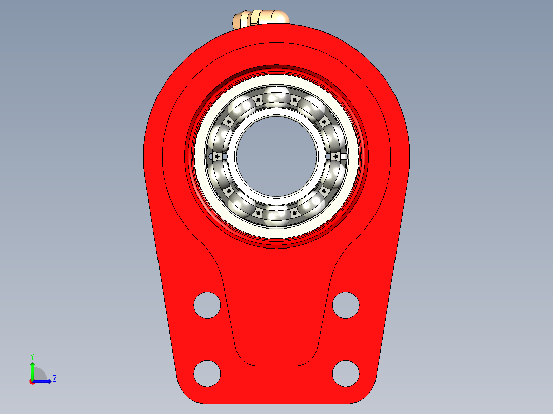 枕块侧法兰左视图
