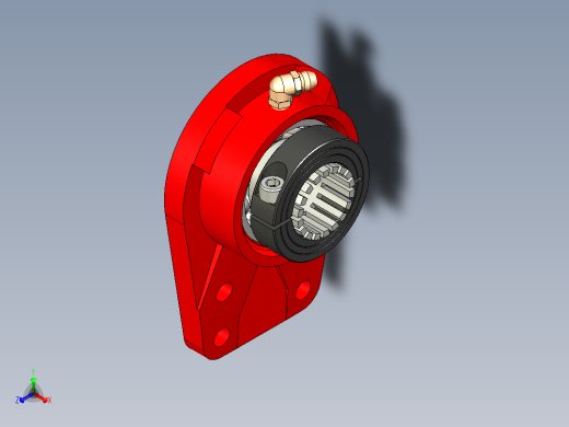 枕块侧法兰正等轴测缩略图