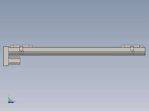 直线模组LHC17-S1150-D设计图纸左视缩略图