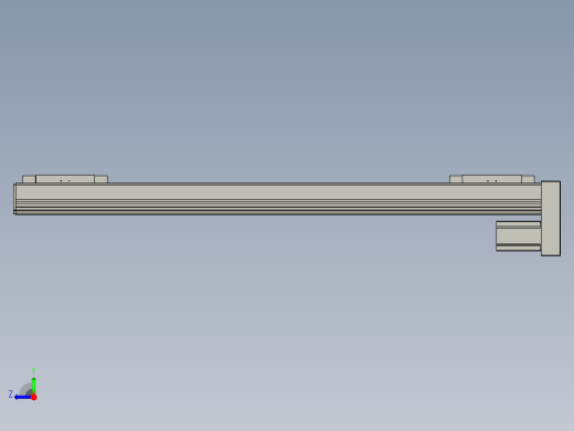 直线模组LHC17-S1150-D设计图纸右视缩略图