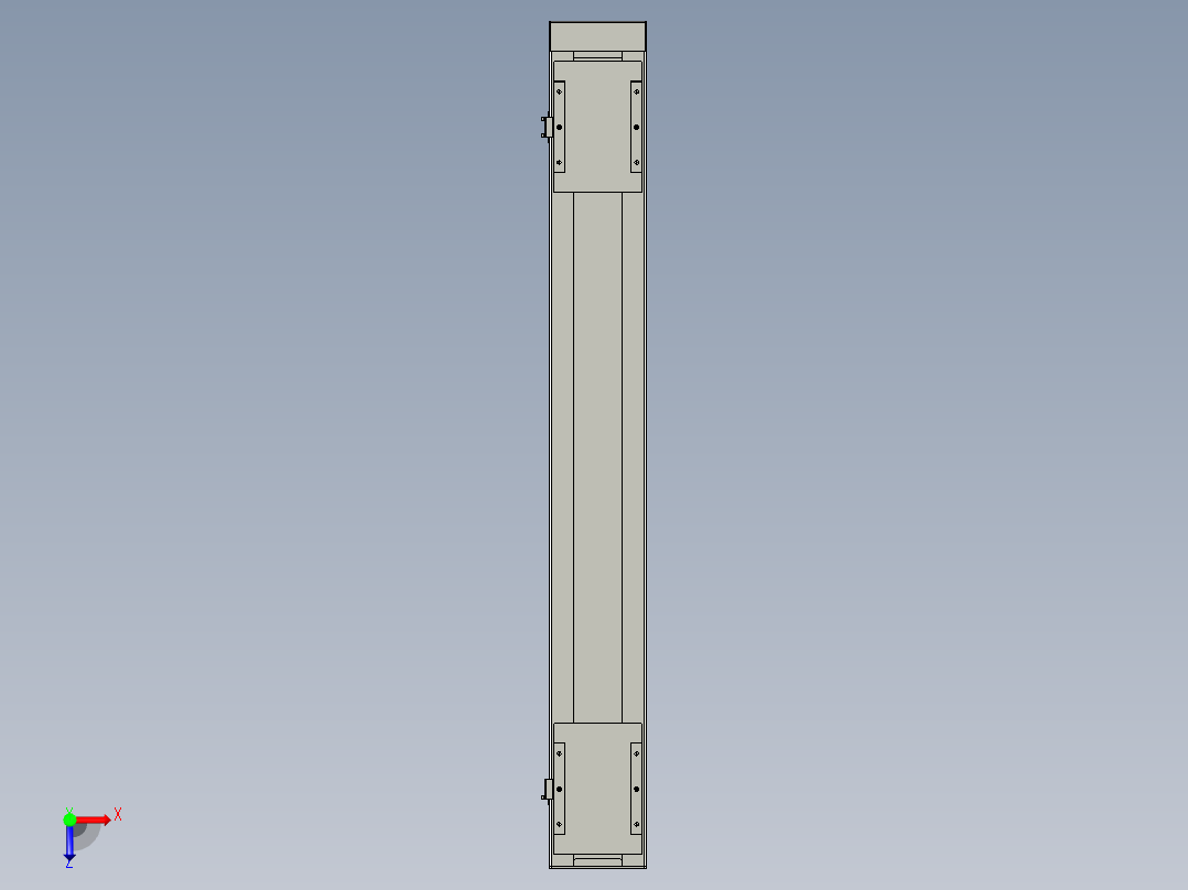 直线模组LHC17-S1150-D设计图纸俯视图