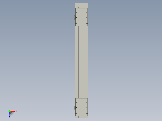直线模组LHC17-S1150-D设计图纸俯视缩略图