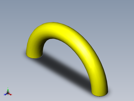 180deg 3r inch elbow正等轴测缩略图