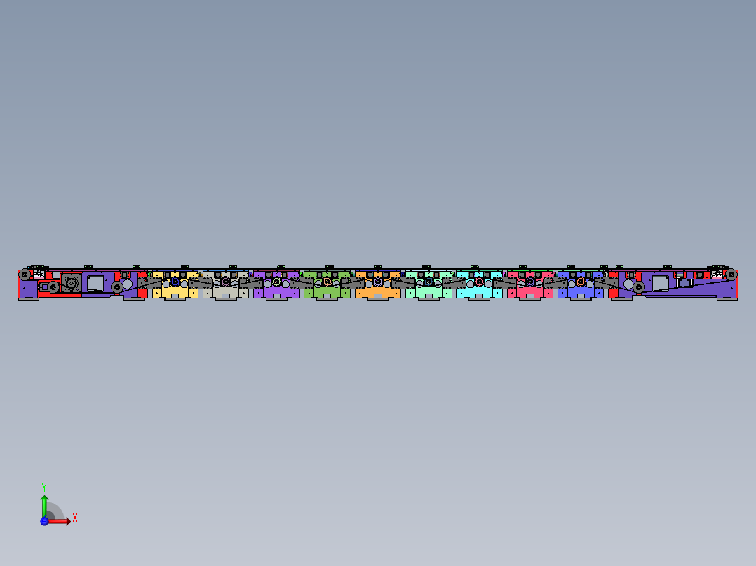 循环导轨流线前视图