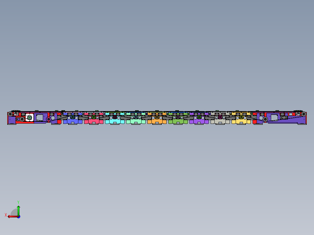 循环导轨流线后视图