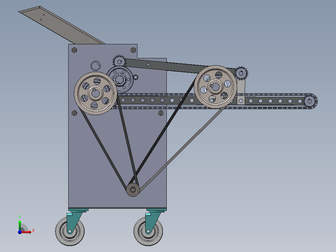 饺子皮机方案设计含sw三维前视图