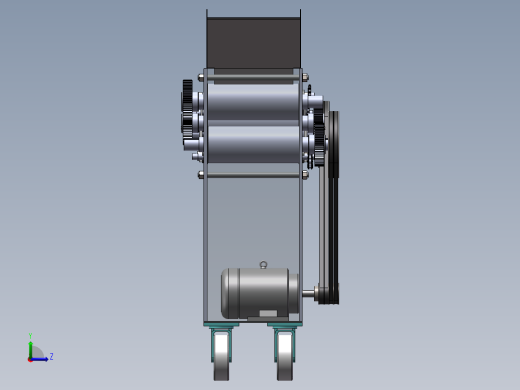 饺子皮机方案设计含sw三维左视缩略图