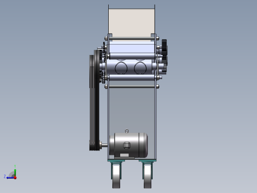 饺子皮机方案设计含sw三维右视缩略图