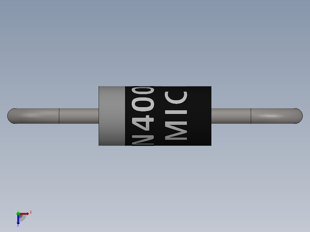 电容器 二极管 电阻器-Rectifier Diode 1N4001主视图