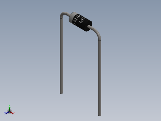 电容器 二极管 电阻器-Rectifier Diode 1N4001正等轴测缩略图