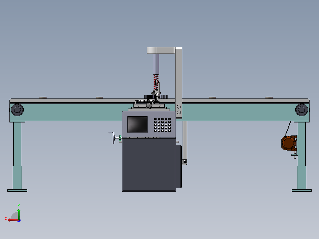 齿轮跳动检查仪后视图