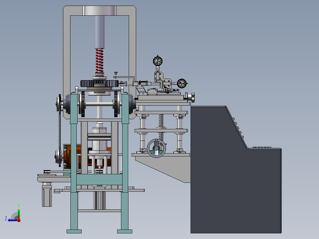齿轮跳动检查仪右视图