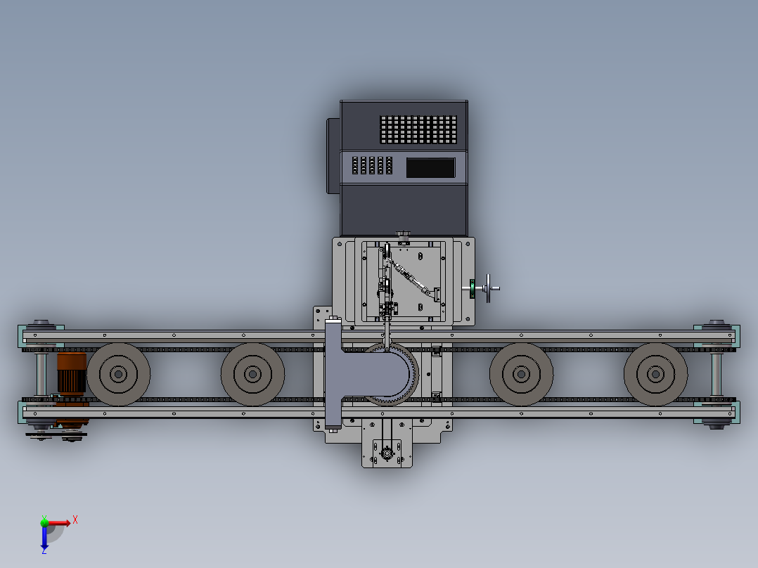 齿轮跳动检查仪俯视图