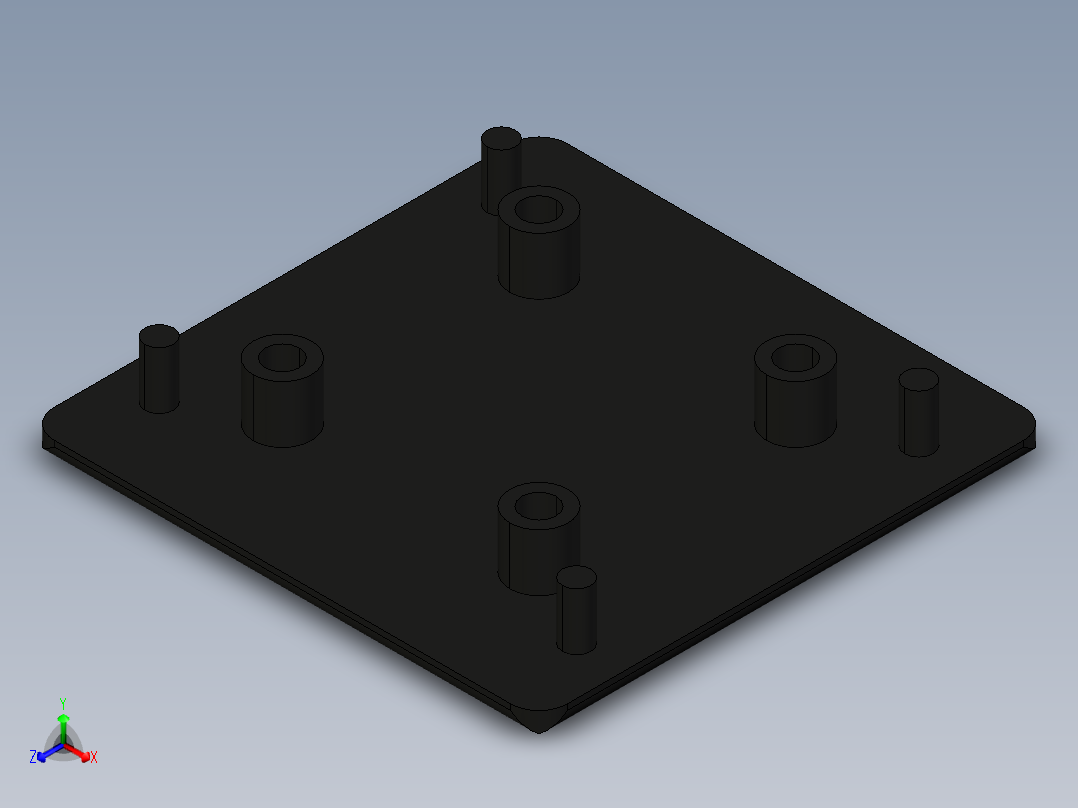 型材-BR 90X90L COVER CAP KJN516214正等轴测图