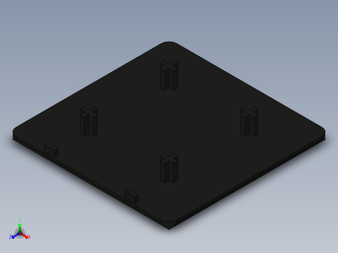 型材-BR 80X80 COVER CAP KJN529039正等轴测图