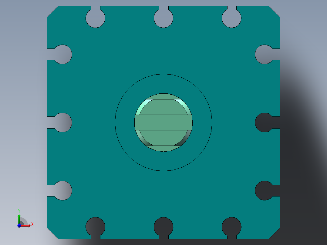 S5 单作用气缸前视图