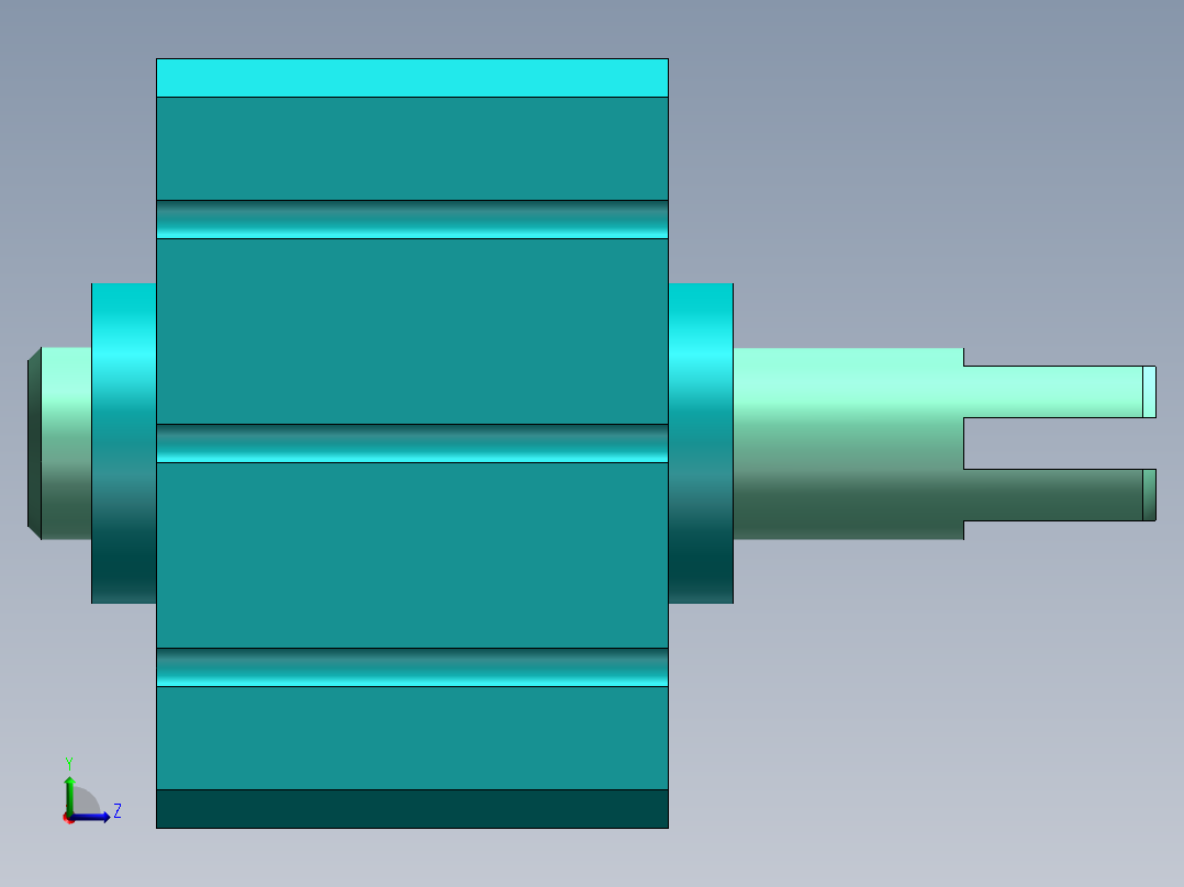 S5 单作用气缸左视图