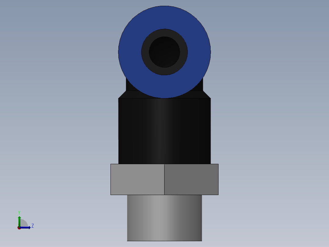 Ø6 x 1-8G COTOVELO 90° MACHO GIRAT. (C02470618)左视图