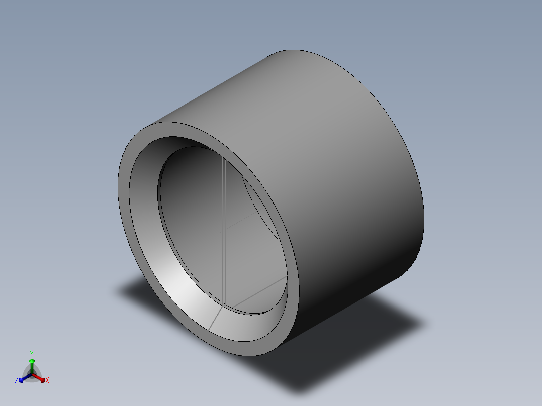PVC公制管件-32x25 reducer正等轴测图
