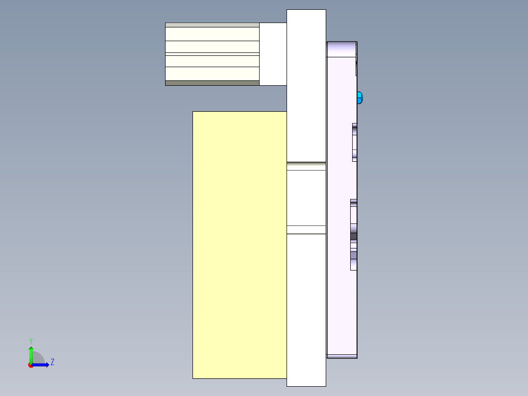 CS19-C-CNC2-180925笔记本CNC工装夹具三维模型左视图