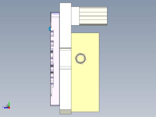 CS19-C-CNC2-180925笔记本CNC工装夹具三维模型右视缩略图