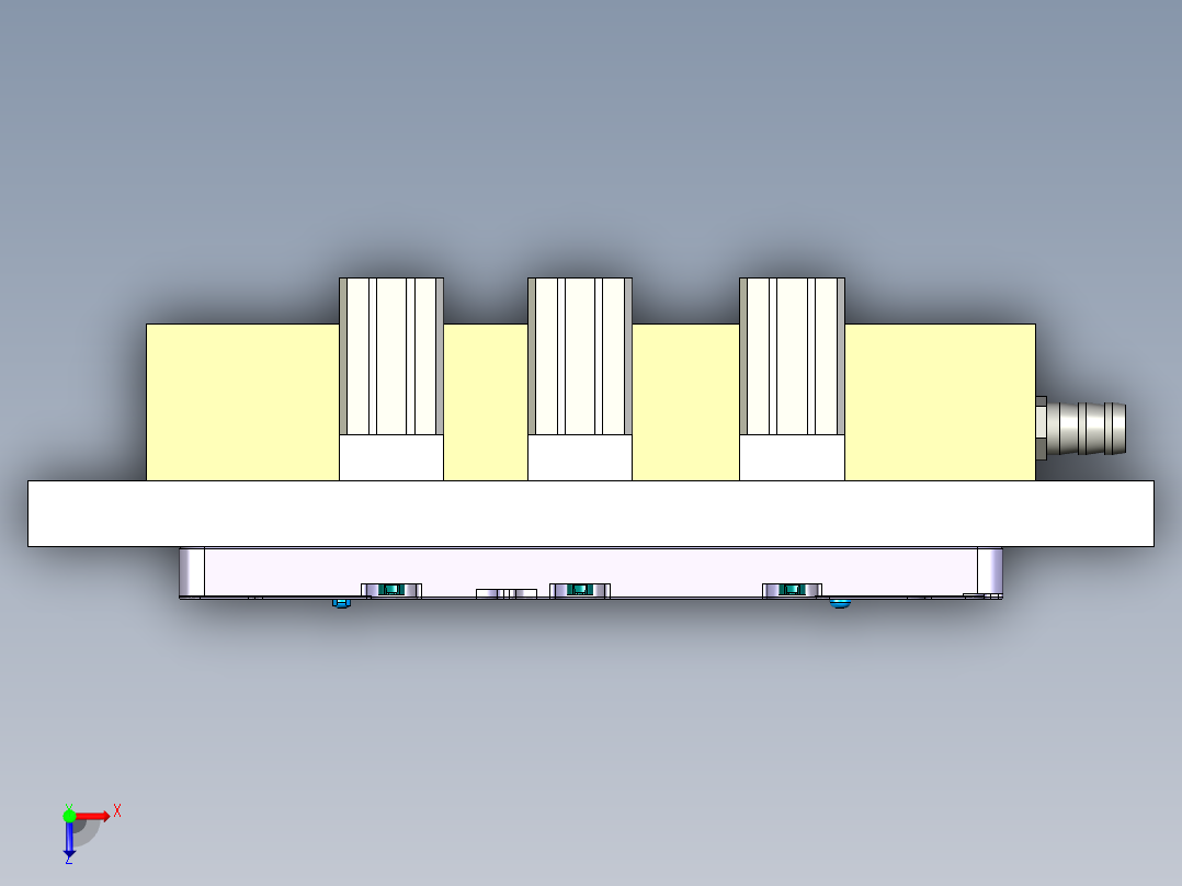 CS19-C-CNC2-180925笔记本CNC工装夹具三维模型俯视图