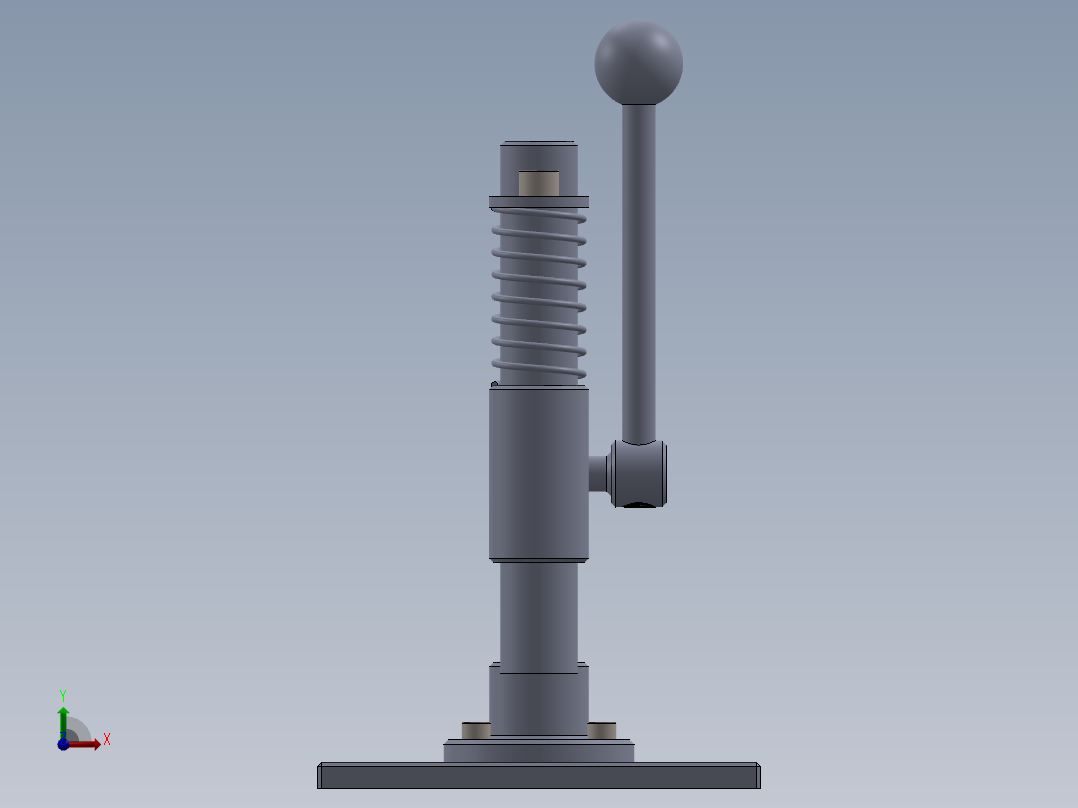 小型手动冲床前视图