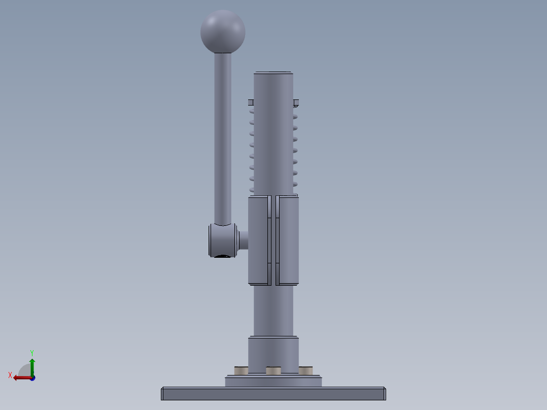 小型手动冲床后视图