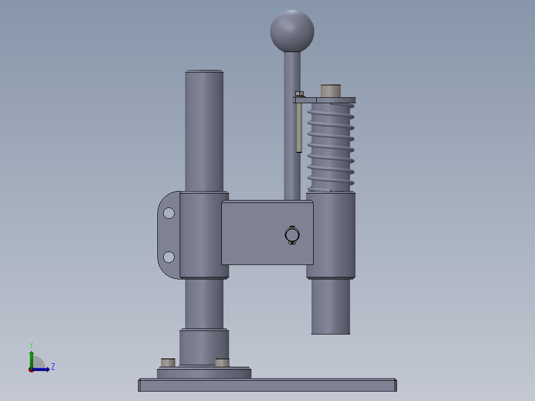 小型手动冲床左视图