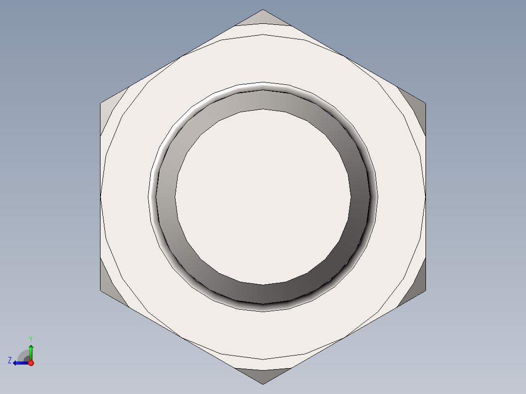 GB／T5781-2000六角头螺栓全螺纹C级(M27)×60右视图