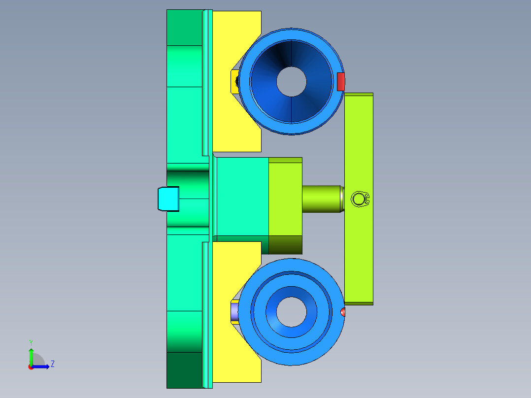 套筒铣双槽液压夹具左视图
