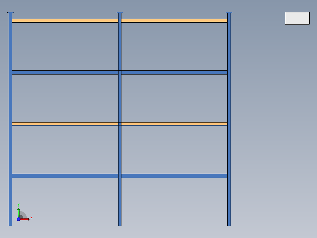 货架、自动化立体仓库前视图