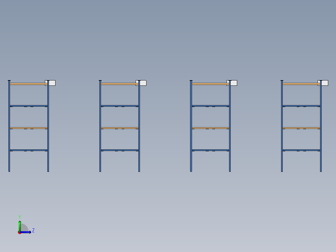 货架、自动化立体仓库左视图