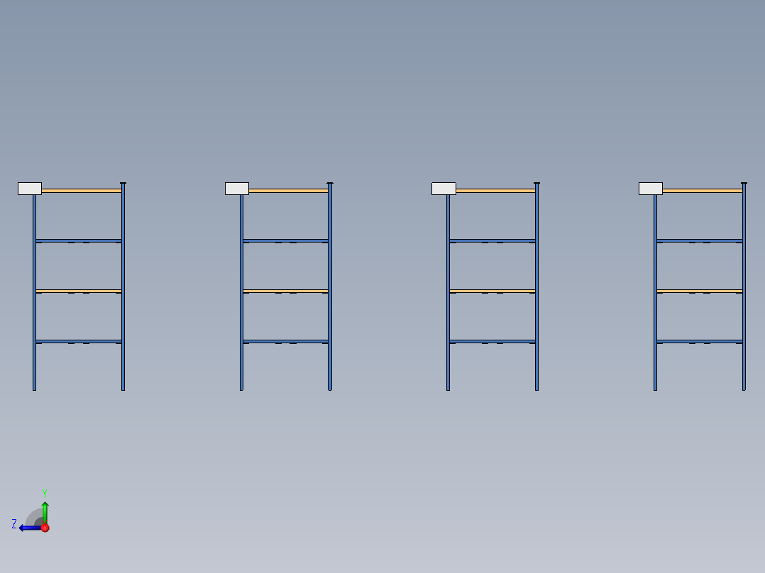 货架、自动化立体仓库右视图