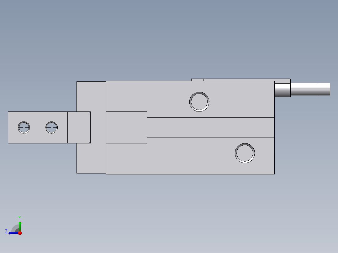 气缸MHZ2-16D-M9BL右视图