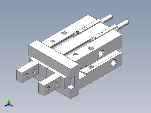 气缸MHZ2-16D-M9BL正等轴测缩略图