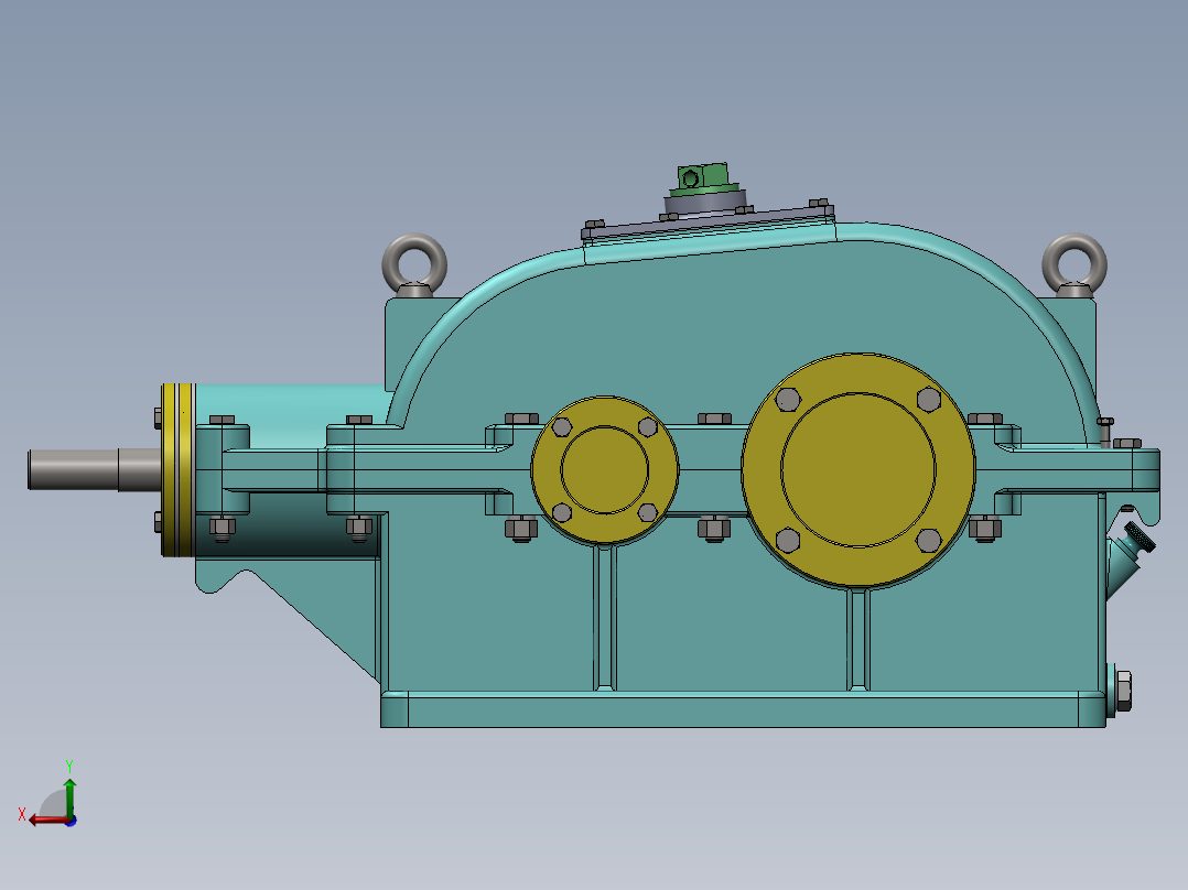 圆锥-圆柱减速器后视图