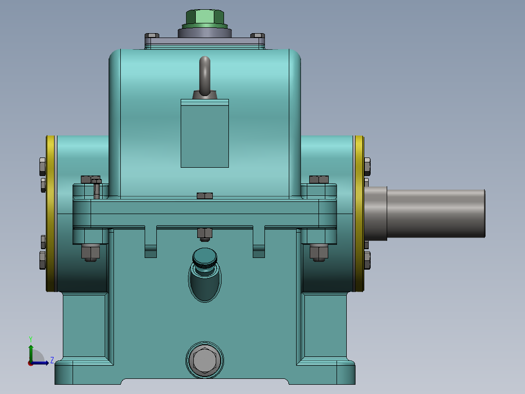 圆锥-圆柱减速器左视图