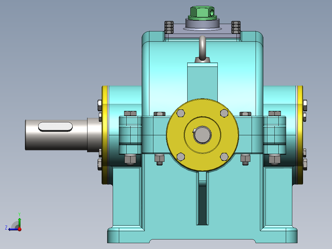 圆锥-圆柱减速器右视图