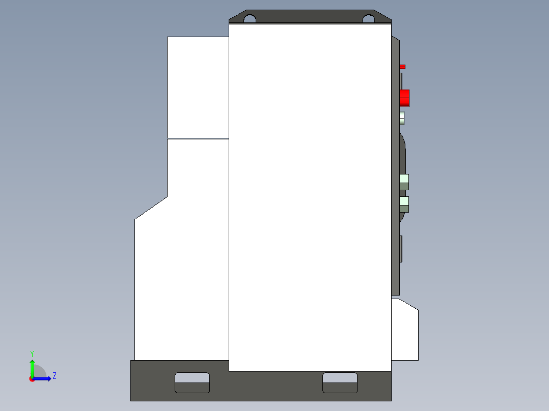 飞机风洞实验模拟左视图