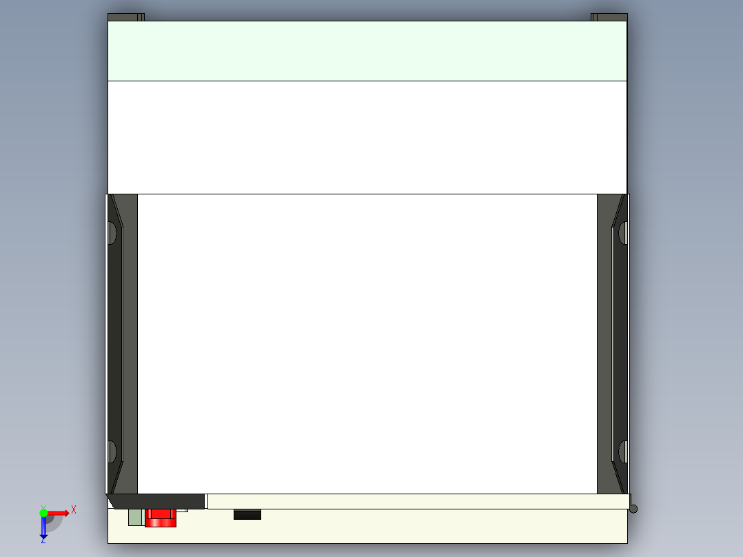 飞机风洞实验模拟俯视图